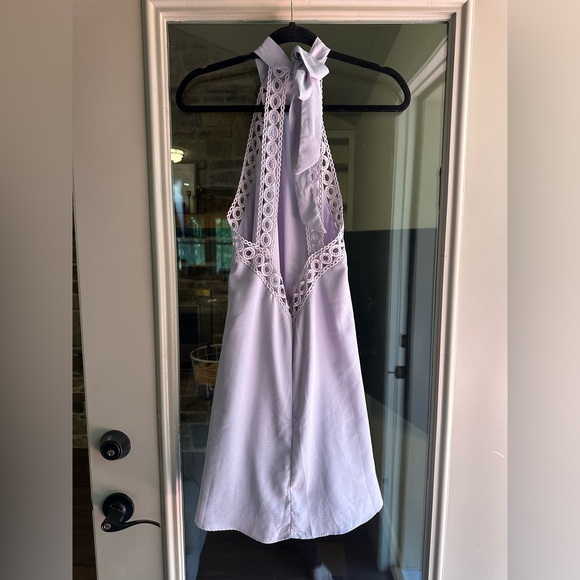 Lulus Lavender Mini Halter Neck Dress Summer Size Medium - Picture 4 of 9